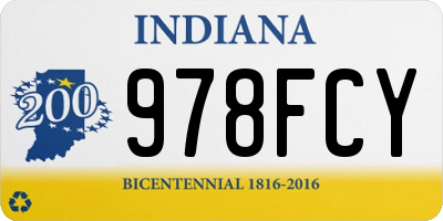IN license plate 978FCY
