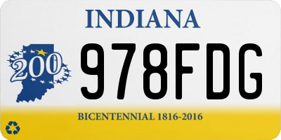 IN license plate 978FDG