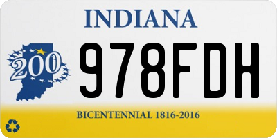 IN license plate 978FDH