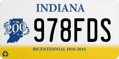 IN license plate 978FDS