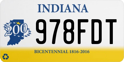 IN license plate 978FDT