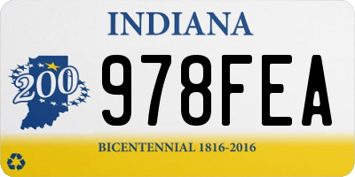 IN license plate 978FEA