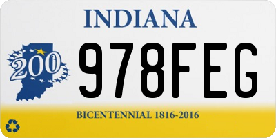 IN license plate 978FEG