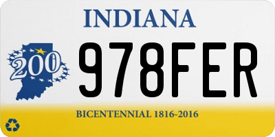 IN license plate 978FER