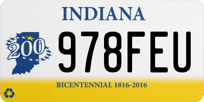 IN license plate 978FEU