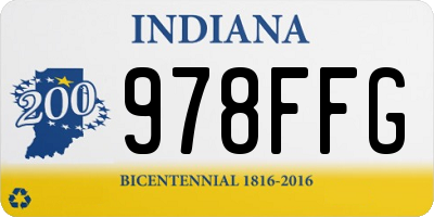 IN license plate 978FFG