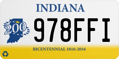IN license plate 978FFI