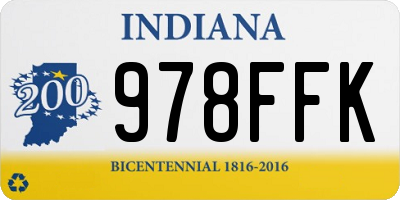 IN license plate 978FFK