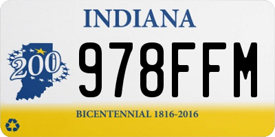 IN license plate 978FFM