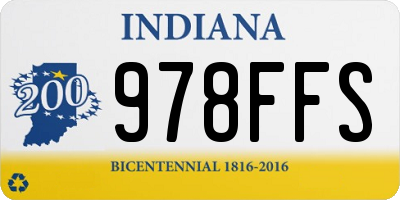 IN license plate 978FFS