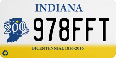 IN license plate 978FFT