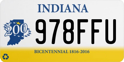 IN license plate 978FFU