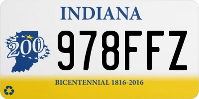 IN license plate 978FFZ