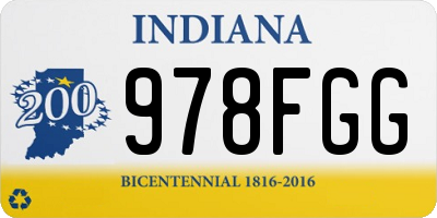 IN license plate 978FGG