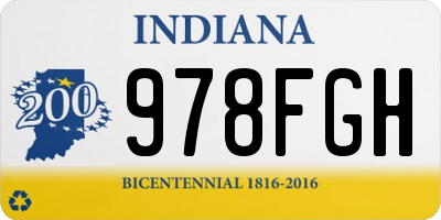 IN license plate 978FGH