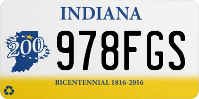 IN license plate 978FGS