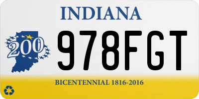 IN license plate 978FGT