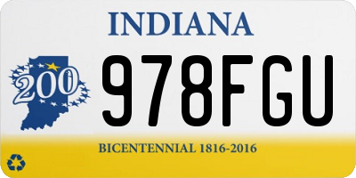 IN license plate 978FGU
