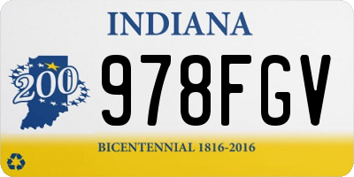 IN license plate 978FGV