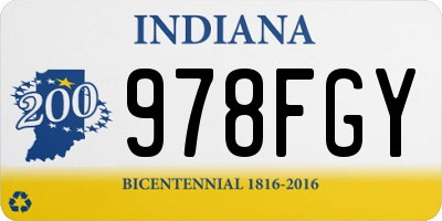 IN license plate 978FGY