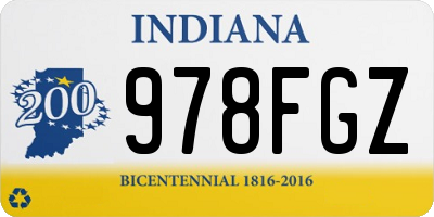 IN license plate 978FGZ