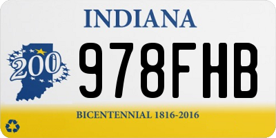 IN license plate 978FHB