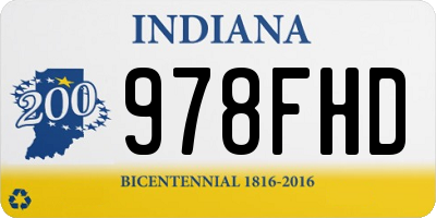 IN license plate 978FHD