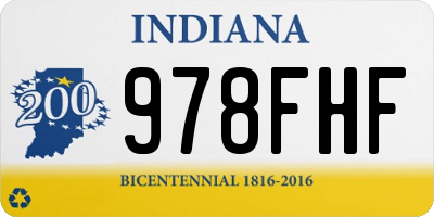 IN license plate 978FHF