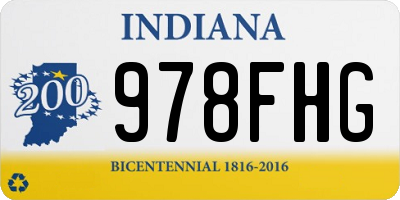 IN license plate 978FHG