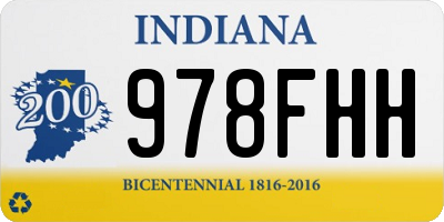 IN license plate 978FHH