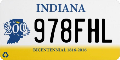 IN license plate 978FHL