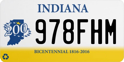 IN license plate 978FHM