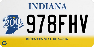 IN license plate 978FHV
