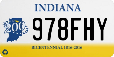 IN license plate 978FHY
