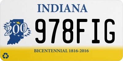 IN license plate 978FIG