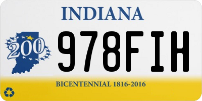 IN license plate 978FIH