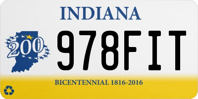 IN license plate 978FIT