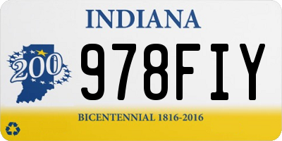 IN license plate 978FIY
