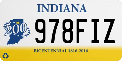IN license plate 978FIZ