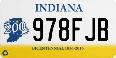 IN license plate 978FJB