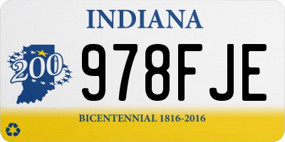 IN license plate 978FJE