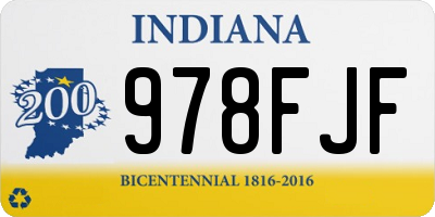 IN license plate 978FJF