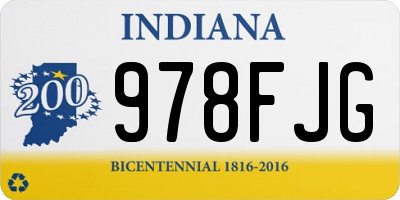IN license plate 978FJG