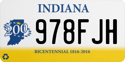 IN license plate 978FJH