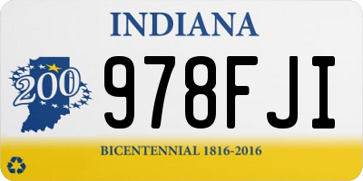 IN license plate 978FJI