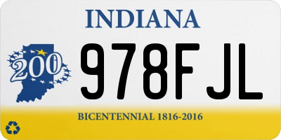 IN license plate 978FJL