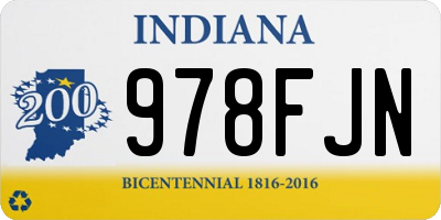 IN license plate 978FJN