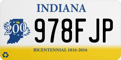 IN license plate 978FJP