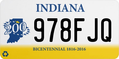 IN license plate 978FJQ