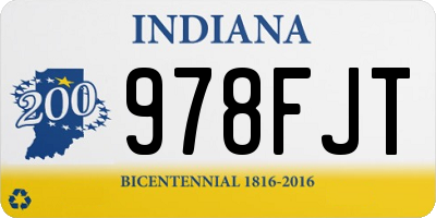 IN license plate 978FJT
